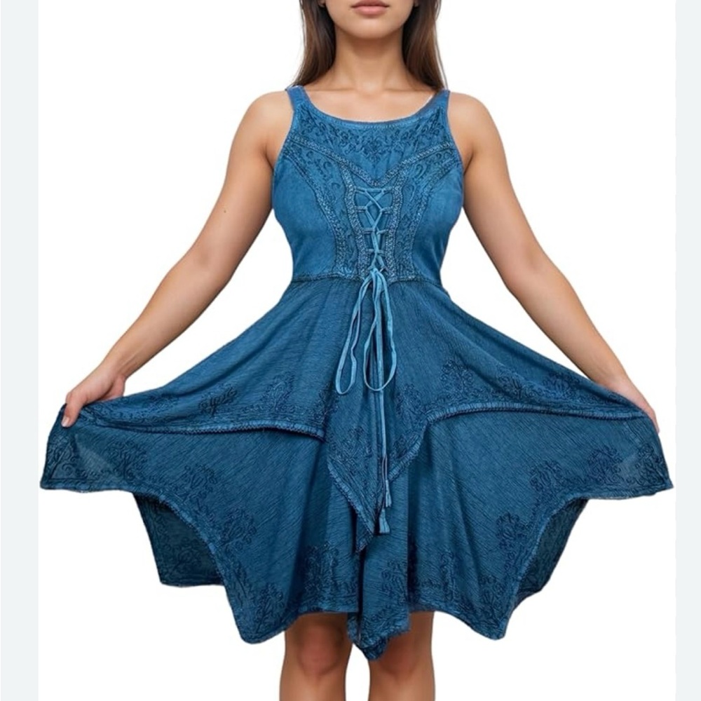 Boho/Hippie Embroidered Dress - Picture 4 of 10